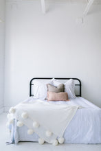 Load image into Gallery viewer, throw pillows on bed with throw blanket