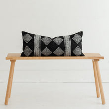 Load image into Gallery viewer, black lumbar throw pillow 12 x 20