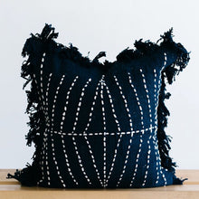 Load image into Gallery viewer, navy blue throw pillow