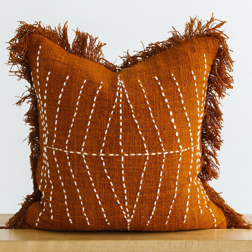 Pusat Rust | Handmade throw pillows and blankets | The Global Stitch