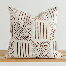 Load image into Gallery viewer, hand printed mud cloth throw pillow