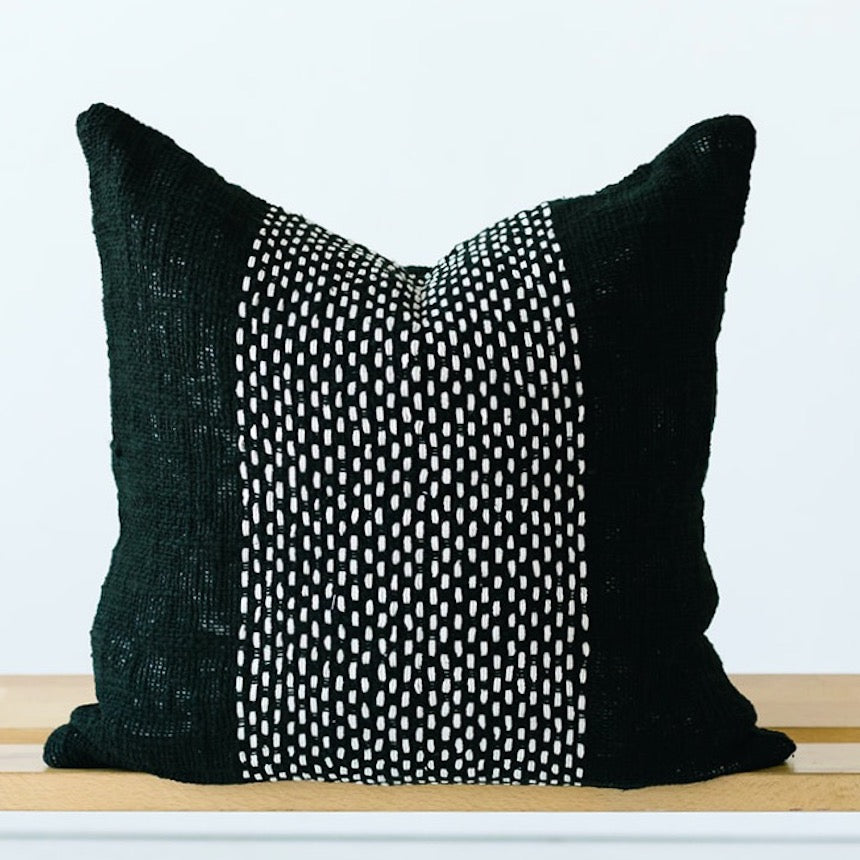 handmade throw pillow black
