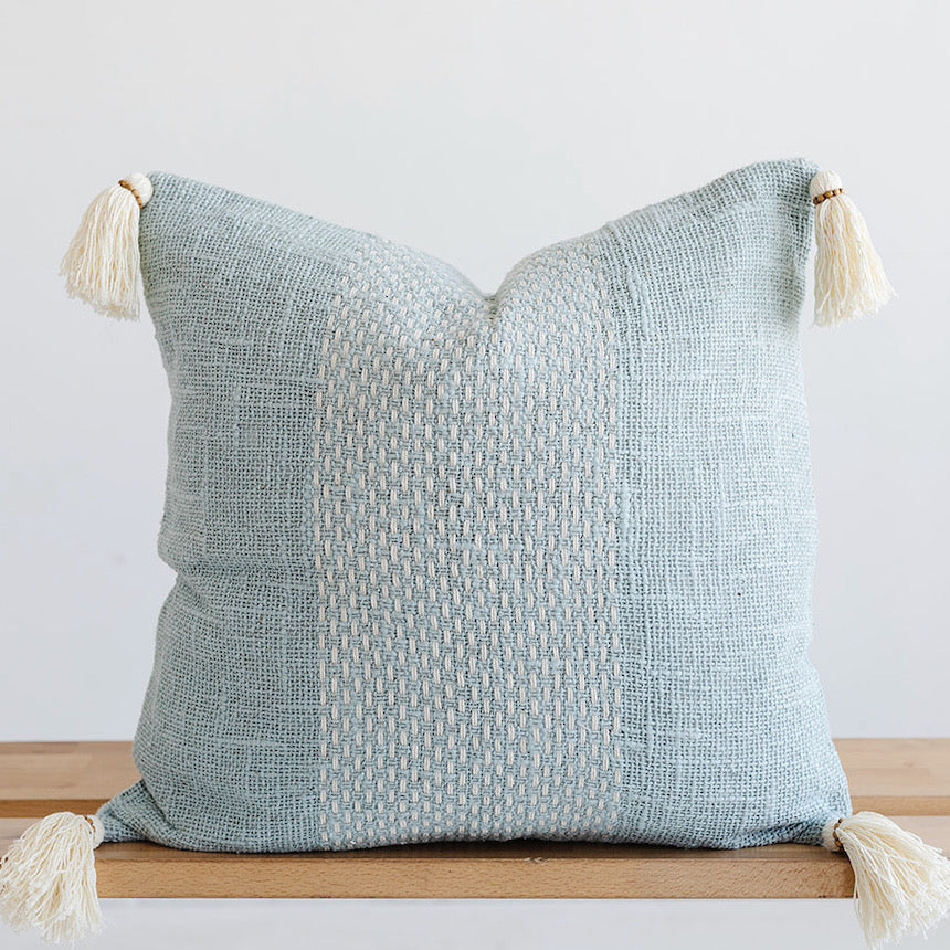 blue throw pillow for couch