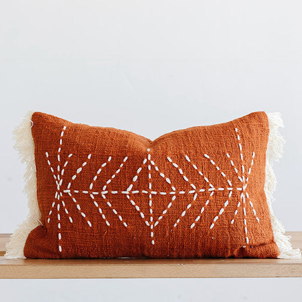 Panah Rust Ivory | Handmade throw pillows and blankets