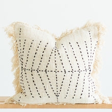 Load image into Gallery viewer, white handmade throw pillow
