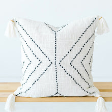 Load image into Gallery viewer, boho chic throw pillows white