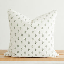 Load image into Gallery viewer, green printed throw pillow for sofa