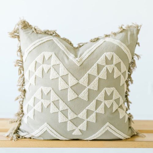 handmade throw pillows grey
